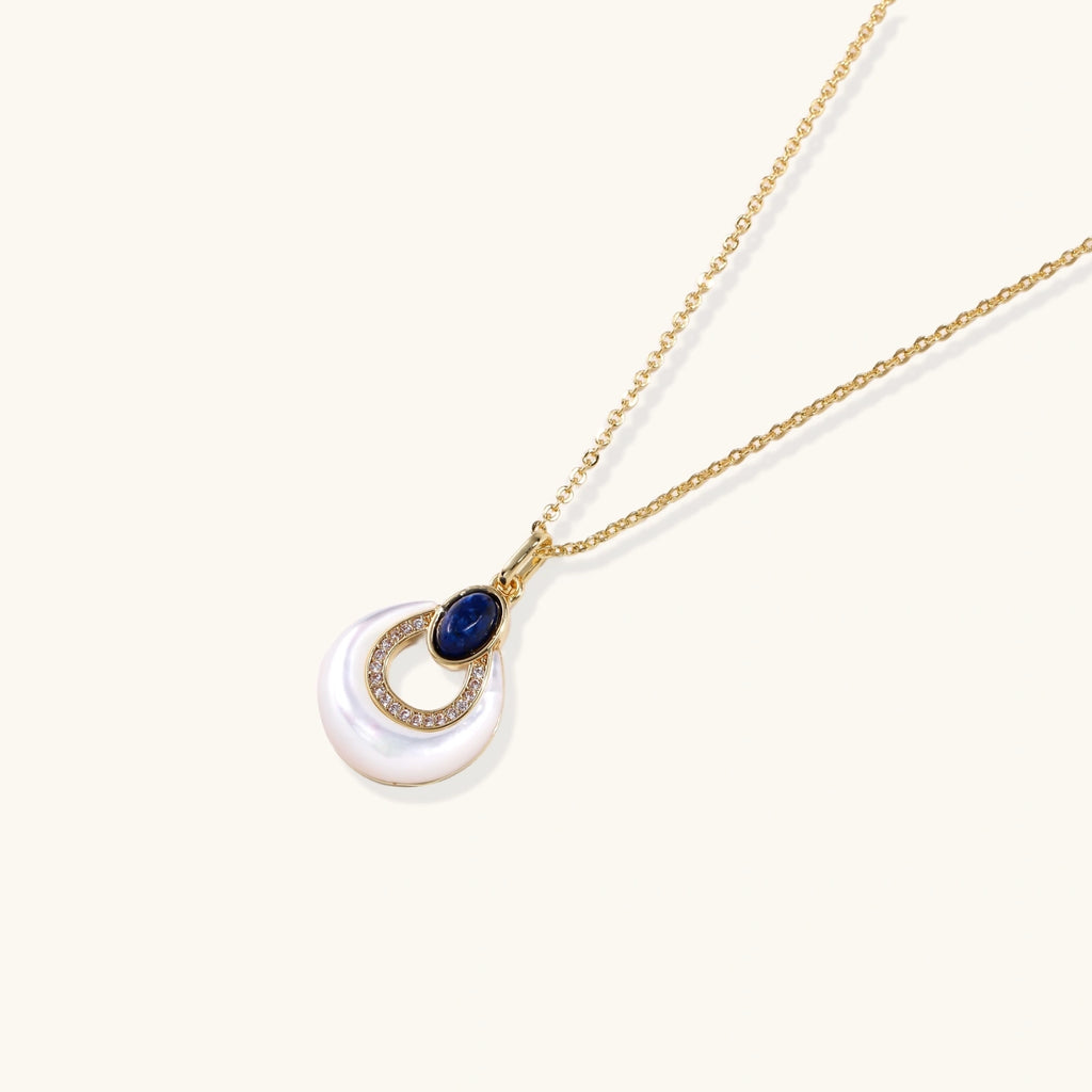 Collar Mystic Celestial - Lapislázuli y Madreperla en Oro 18K