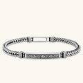PULSERA BARRA MEANDER - PLATA ANTIGUA