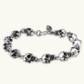 PULSERA GOTICA SKULL OXIDIZED - ACERO INOXIDABLE