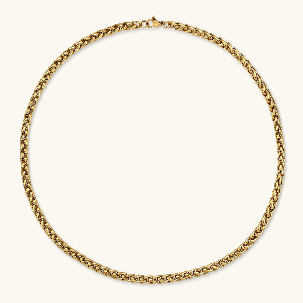COLLAR ESPIGA WHEAT CHAIN - BAÑO EN ORO 18K