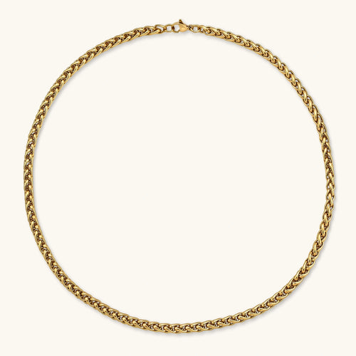 COLLAR ESPIGA WHEAT CHAIN - BAÑO EN ORO 18K