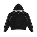 VAGORA Unisex Boxy Fleece Piping Full Zip Hoodie (305 GSM)