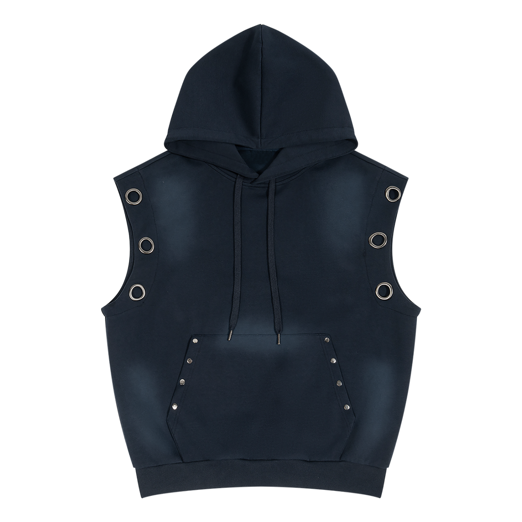 VAGORA Vintage Wash Sleeveless Hoodie