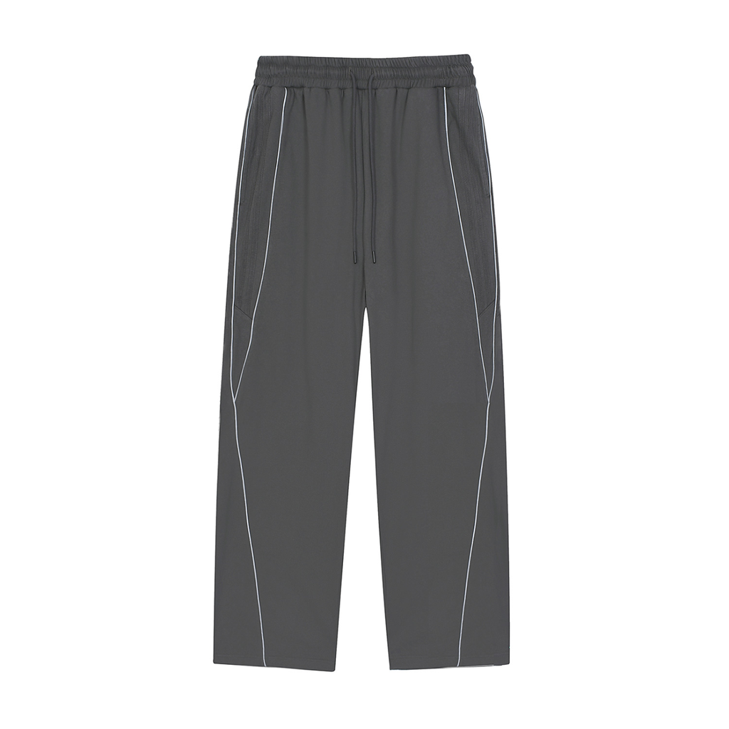 VAGORA Reflection Striped Straight-Leg Sweatpants (365 GSM)