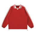 VAGORA Contrast Striped Lapel Collar Sweatshirt (380 GSM)