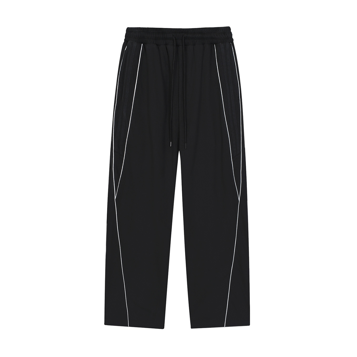 VAGORA Reflection Striped Straight-Leg Sweatpants (365 GSM)