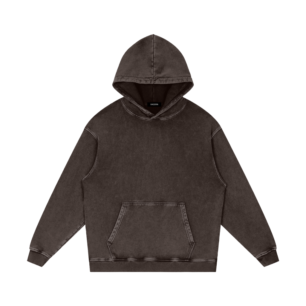VAGORA Snow Washed Loose Cotton Hoodie (420 GSM)