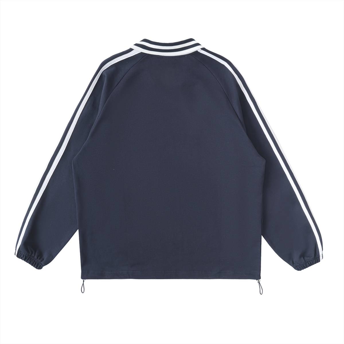VAGORA Contrast Striped Lapel Collar Sweatshirt (380 GSM)
