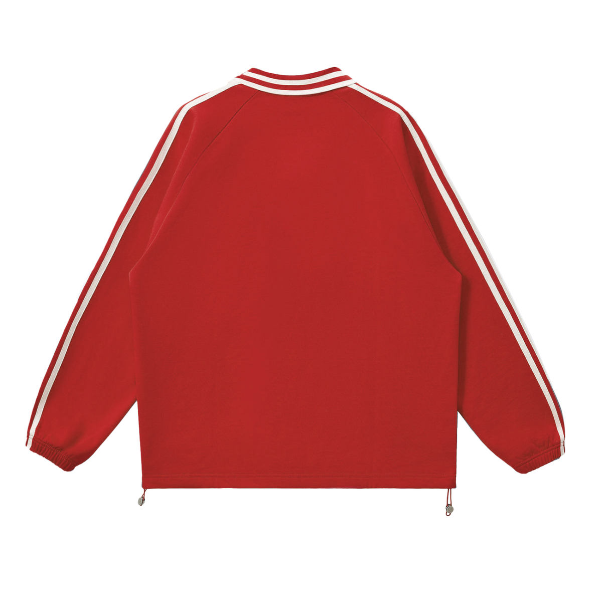 VAGORA Contrast Striped Lapel Collar Sweatshirt (380 GSM)