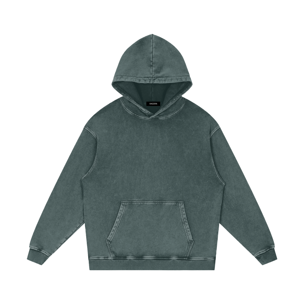 VAGORA Snow Washed Loose Cotton Hoodie (420 GSM)