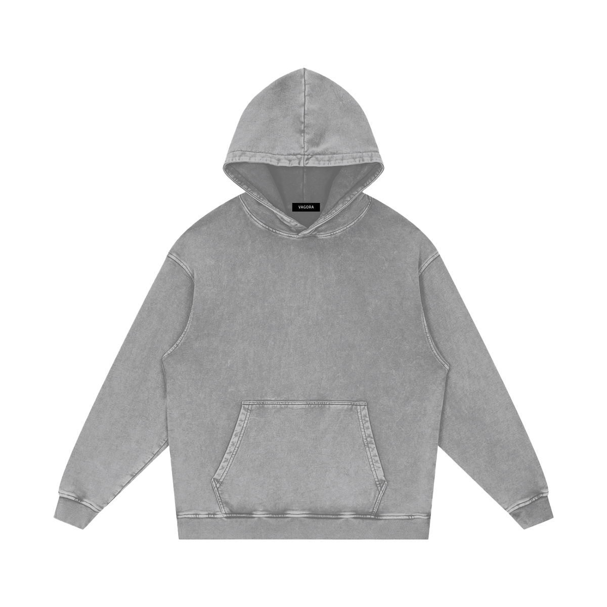 VAGORA Snow Washed Loose Cotton Hoodie (420 GSM)
