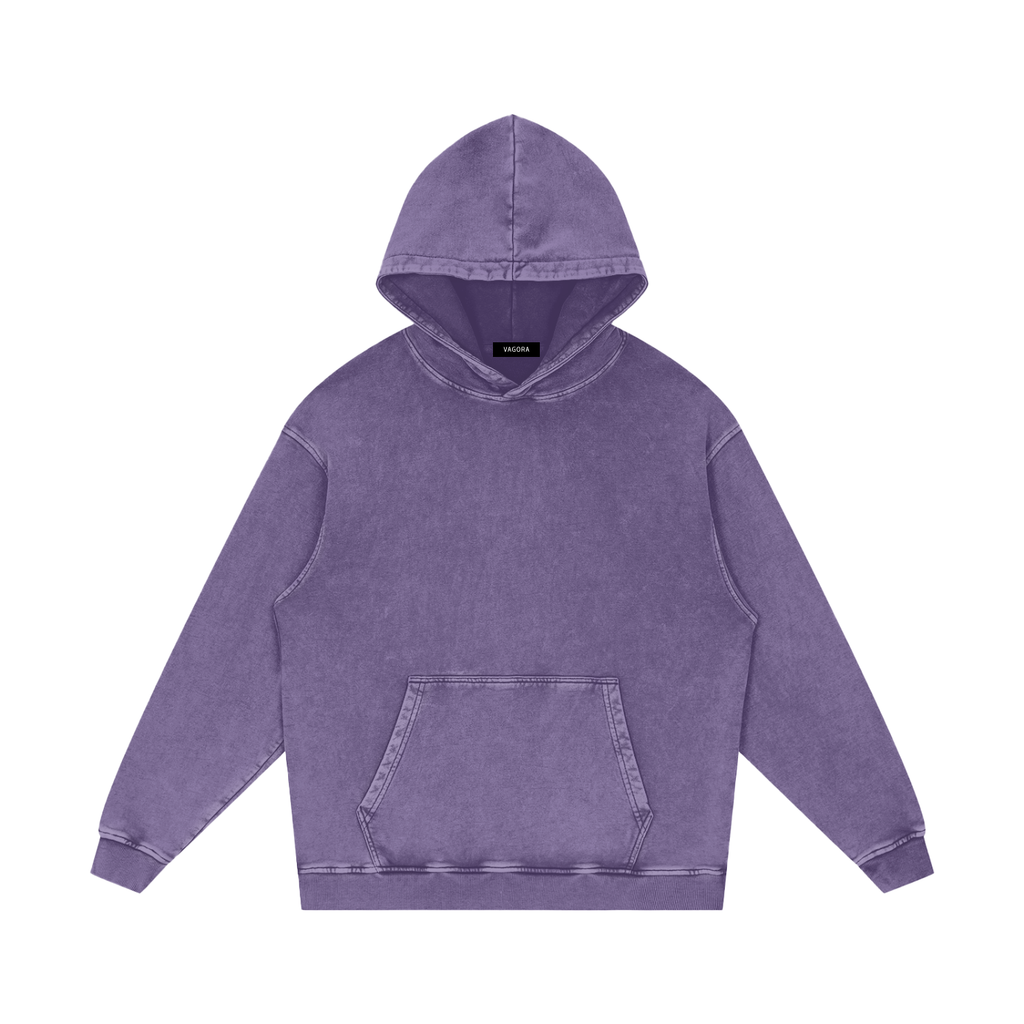 VAGORA Snow Washed Loose Cotton Hoodie (420 GSM)