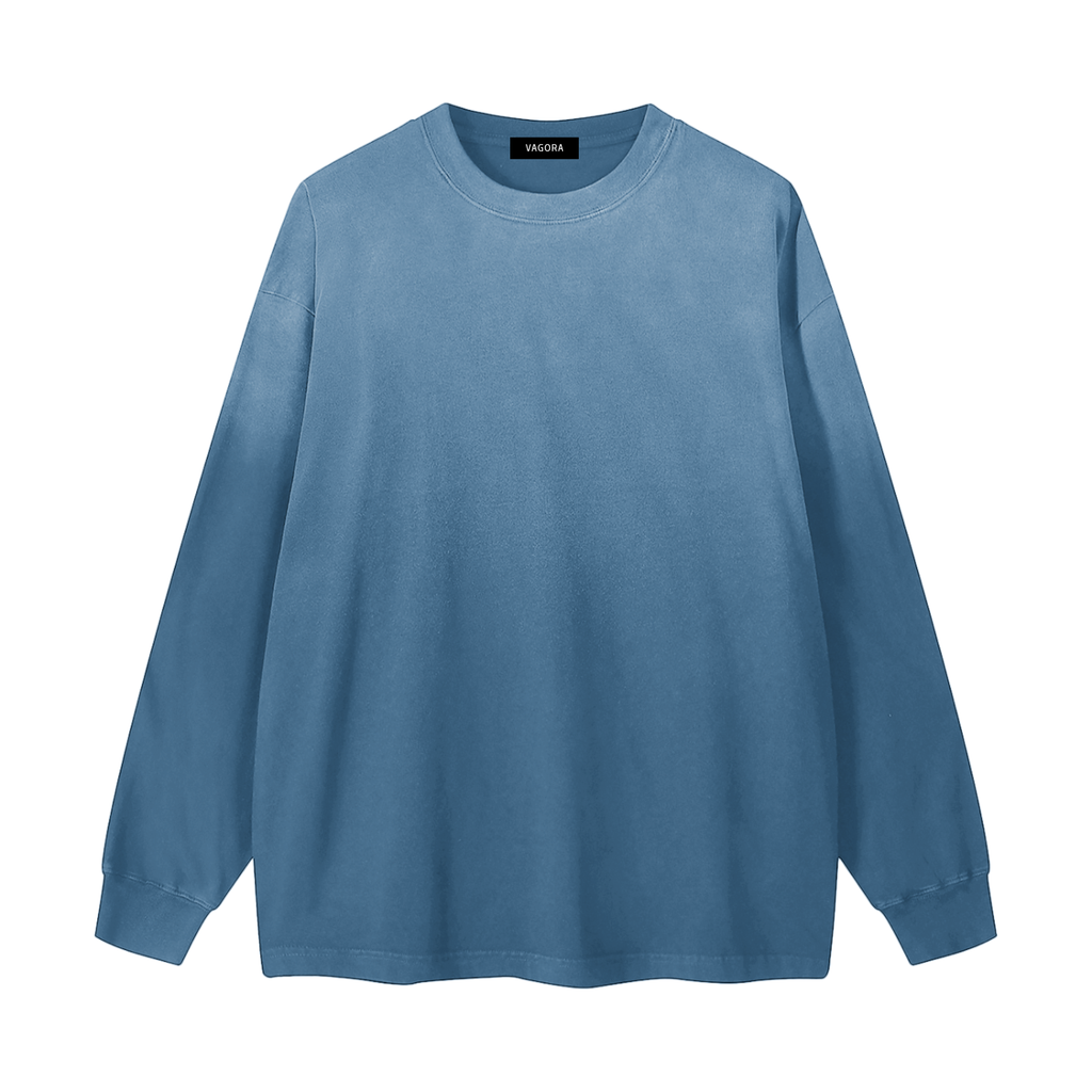 VAGORA Gradient Washed Long Sleeve T-Shirt (270 GSM)