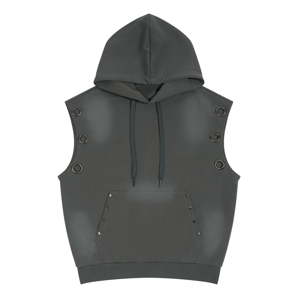 VAGORA Vintage Wash Sleeveless Hoodie