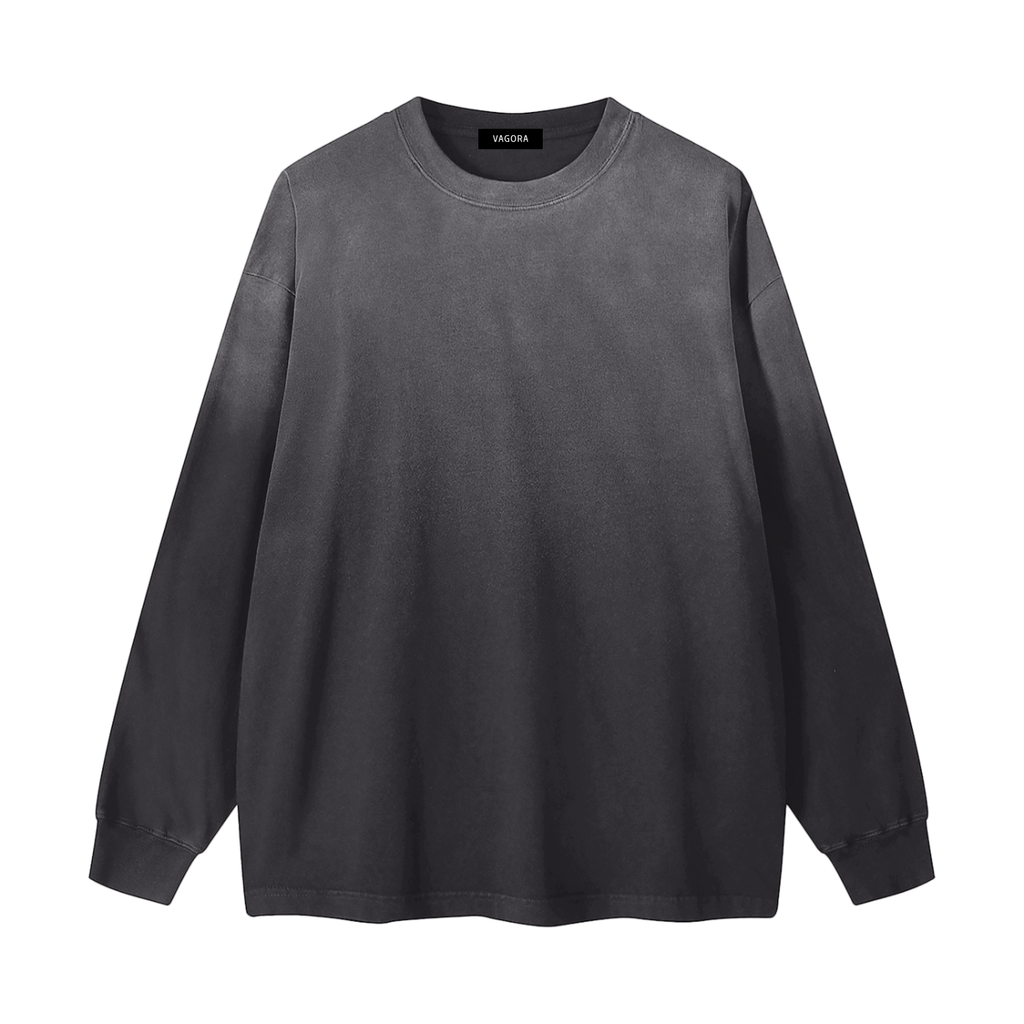 VAGORA Gradient Washed Long Sleeve T-Shirt (270 GSM)