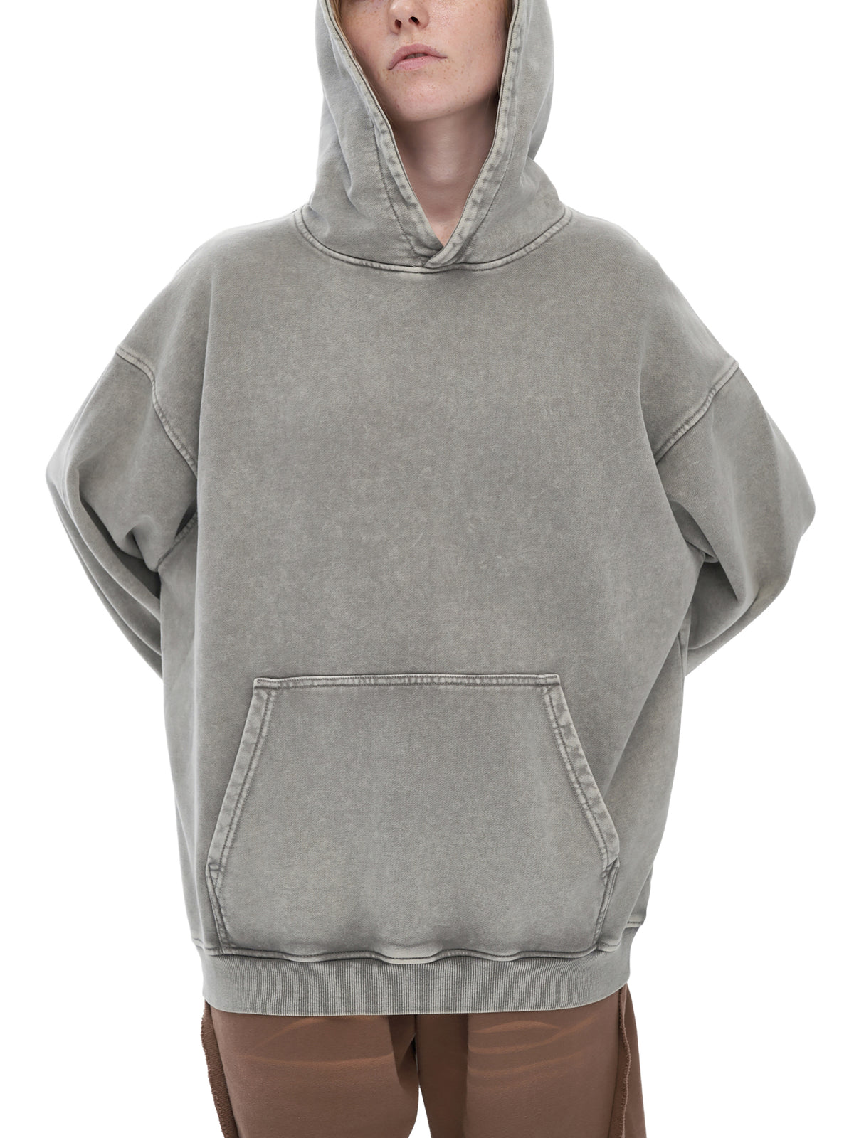 VAGORA Snow Washed Loose Cotton Hoodie (420 GSM)