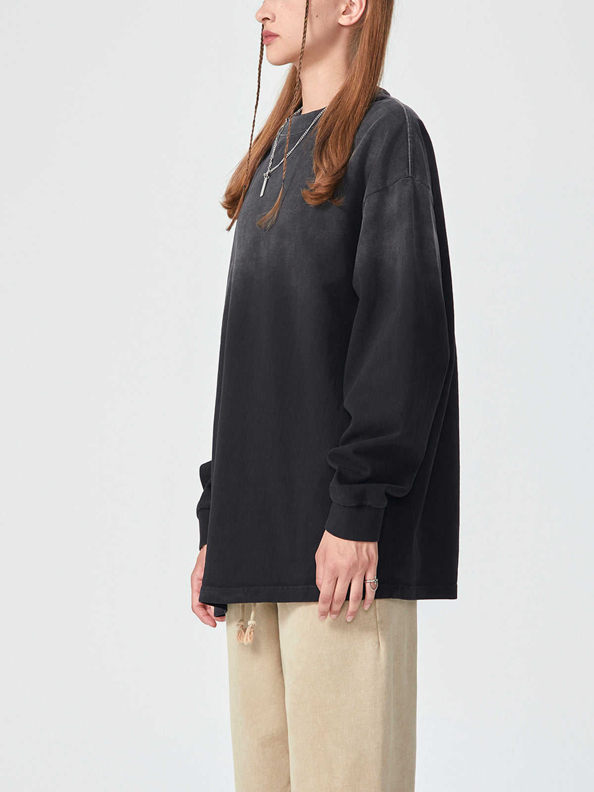 VAGORA Gradient Washed Long Sleeve T-Shirt (270 GSM)