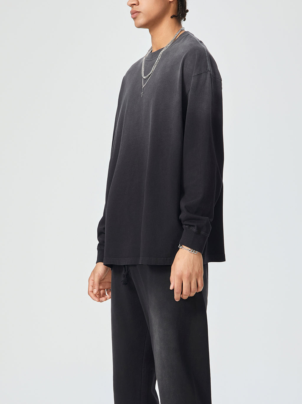 VAGORA Gradient Washed Long Sleeve T-Shirt (270 GSM)