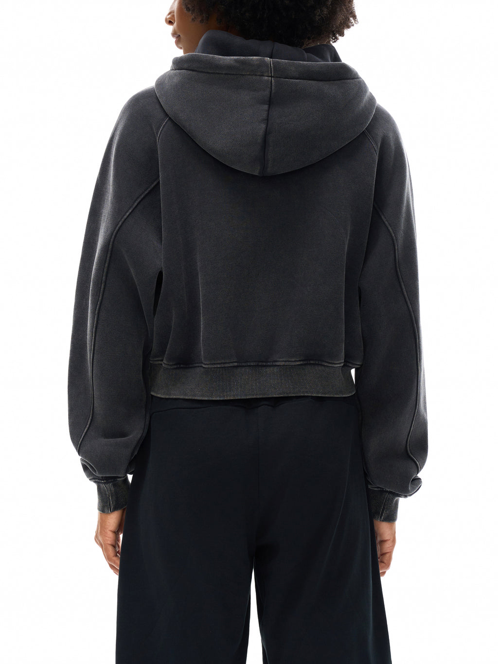 VAGORA Snow Washed Cropped Hoodie (355 GSM)