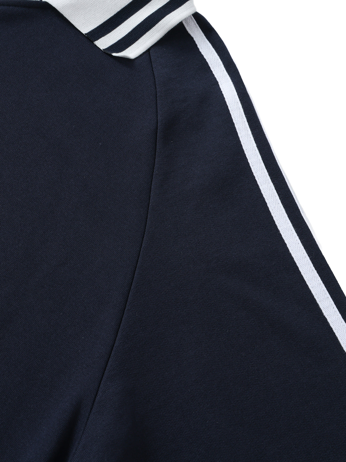 VAGORA Contrast Striped Lapel Collar Sweatshirt (380 GSM)