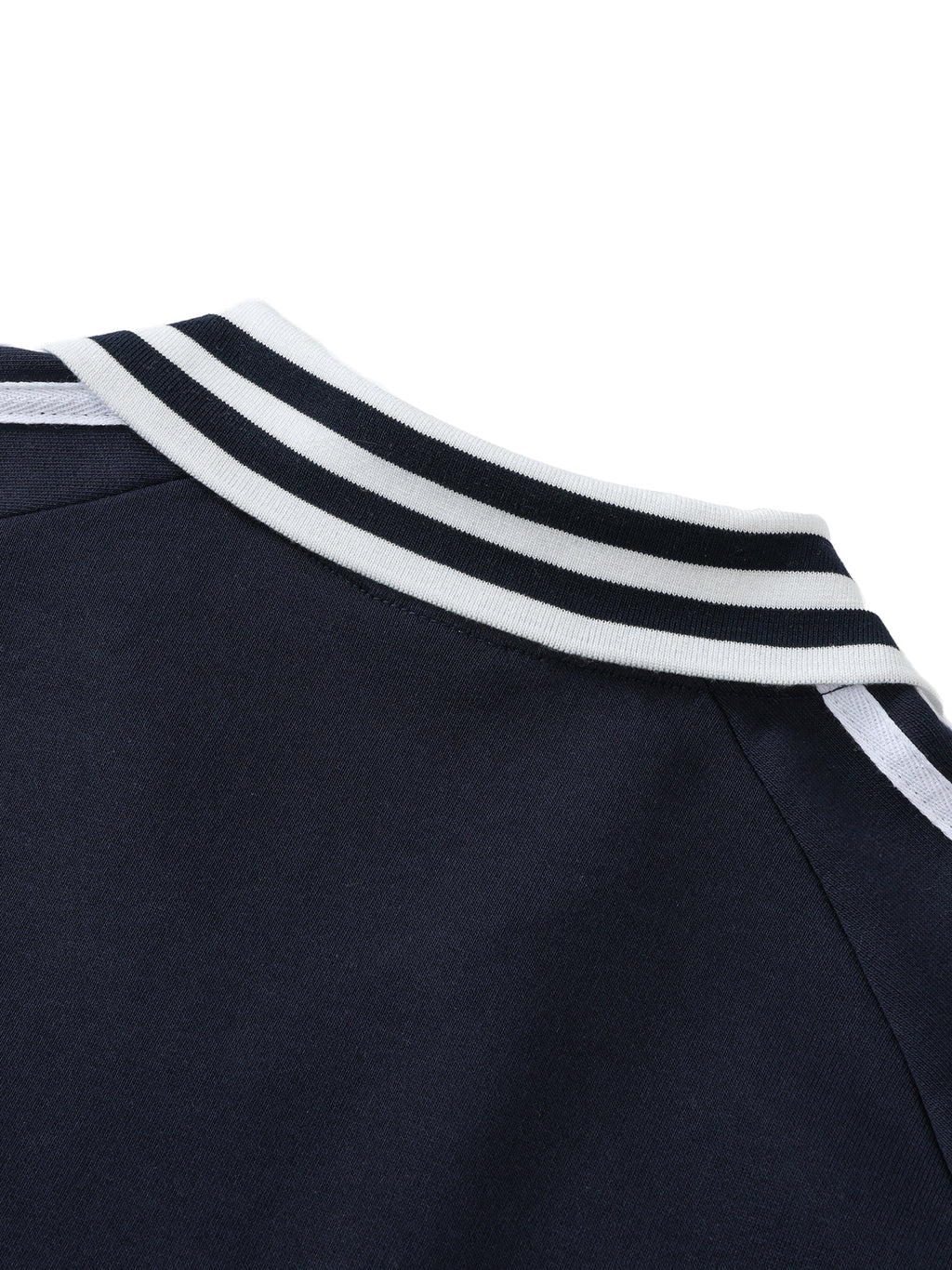 VAGORA Contrast Striped Lapel Collar Sweatshirt (380 GSM)