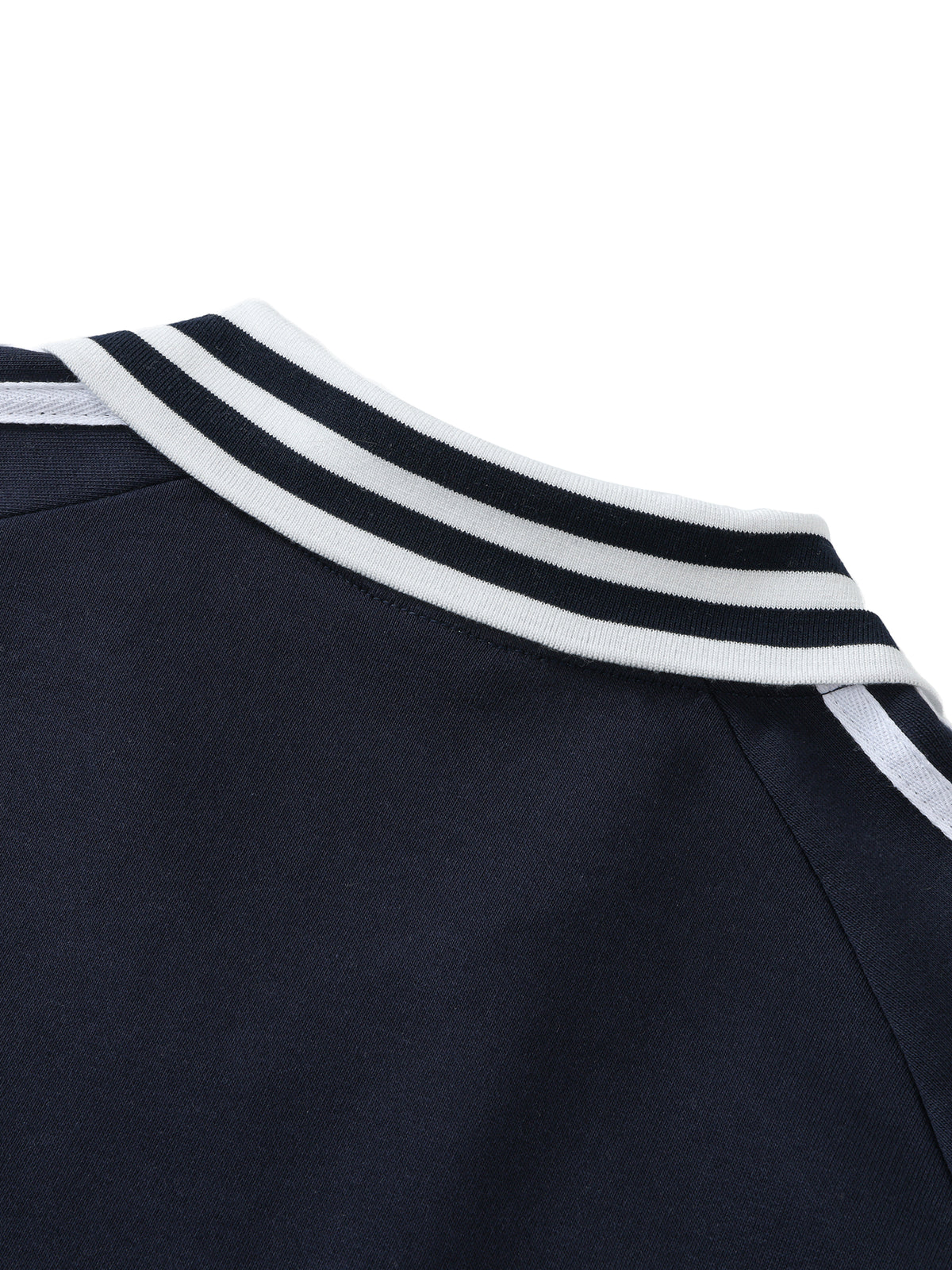 VAGORA Contrast Striped Lapel Collar Sweatshirt (380 GSM)