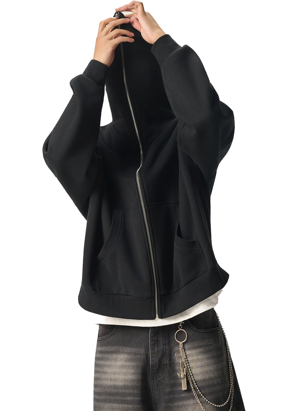 VAGORA Fleeced Full-Zip Boxy Hoodie (350 GSM)