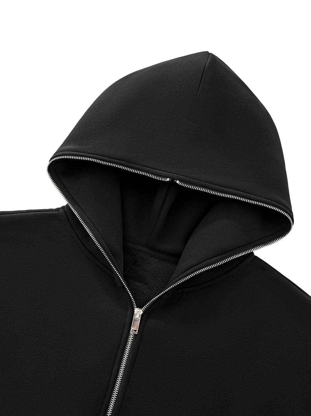 VAGORA Fleeced Full-Zip Boxy Hoodie (350 GSM)
