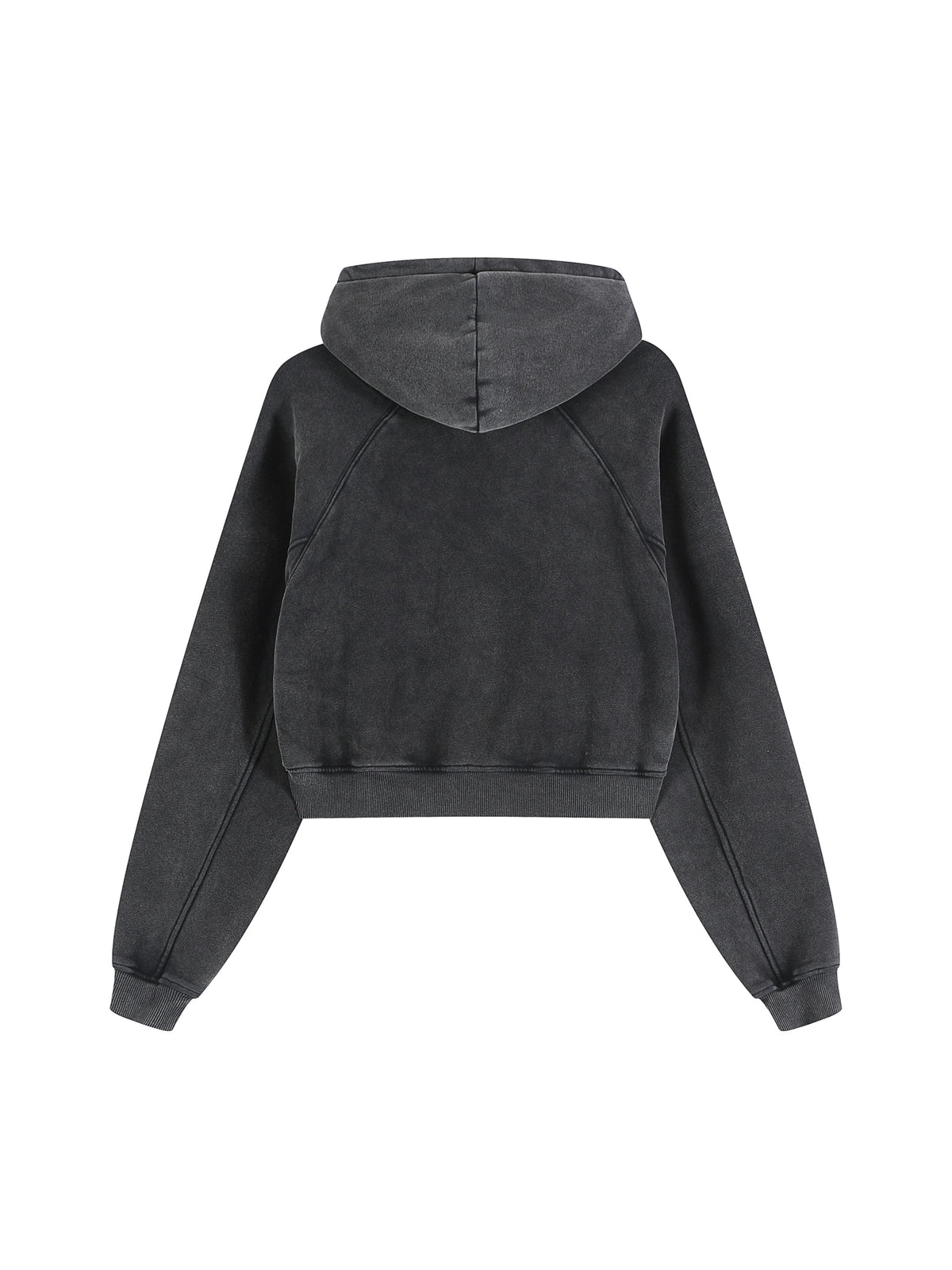 VAGORA Snow Washed Cropped Hoodie (355 GSM)