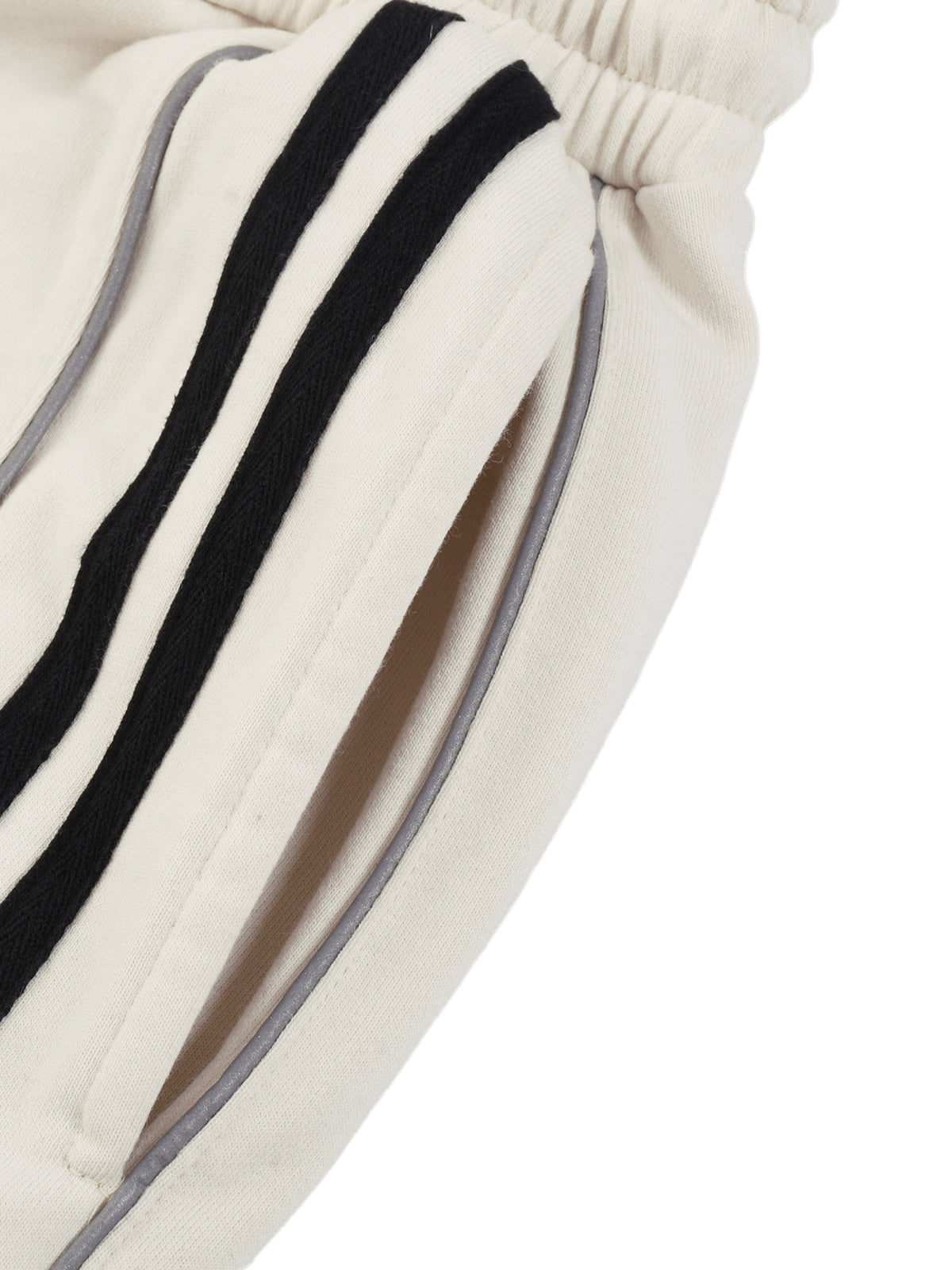 VAGORA Reflection Striped Straight-Leg Sweatpants (365 GSM)