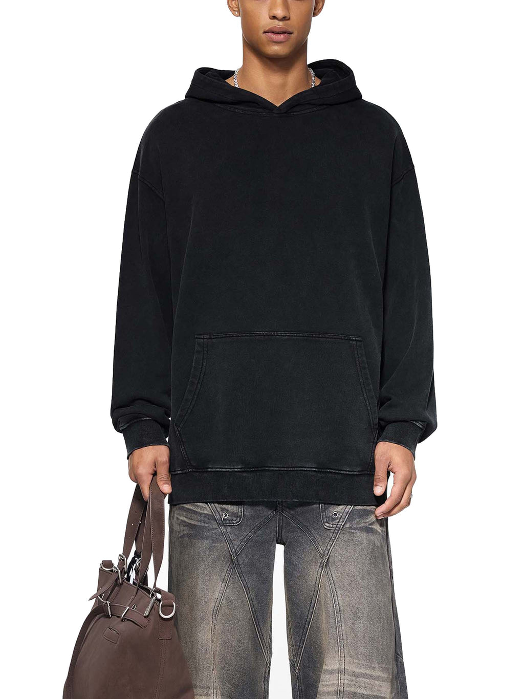 VAGORA Snow Washed Loose Cotton Hoodie (420 GSM)