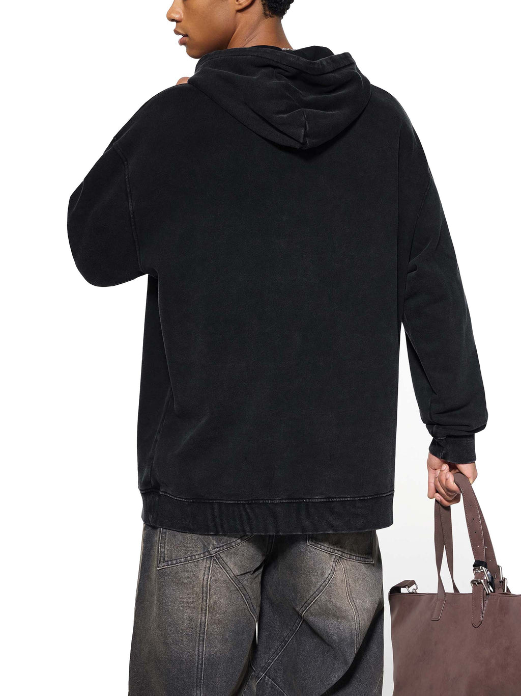 VAGORA Snow Washed Loose Cotton Hoodie (420 GSM)