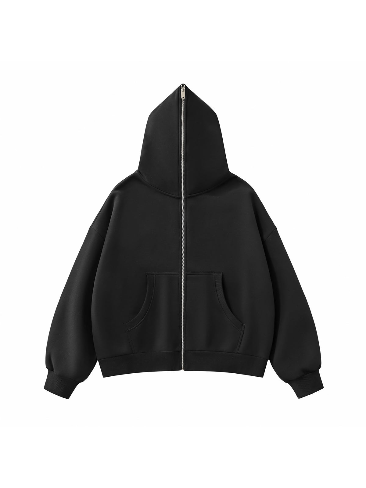 VAGORA Fleeced Full-Zip Boxy Hoodie (350 GSM)