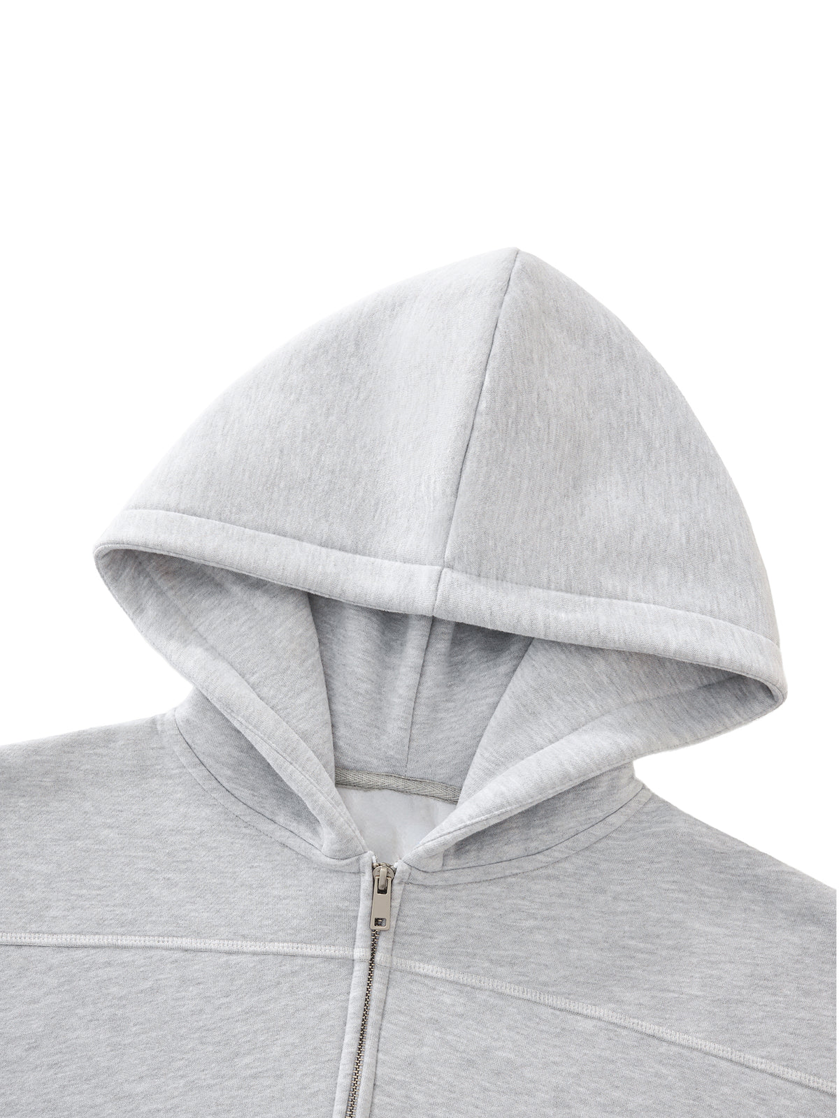 VAGORA Contrast-Stitched Boxy Zip Hoodie (350 GSM)
