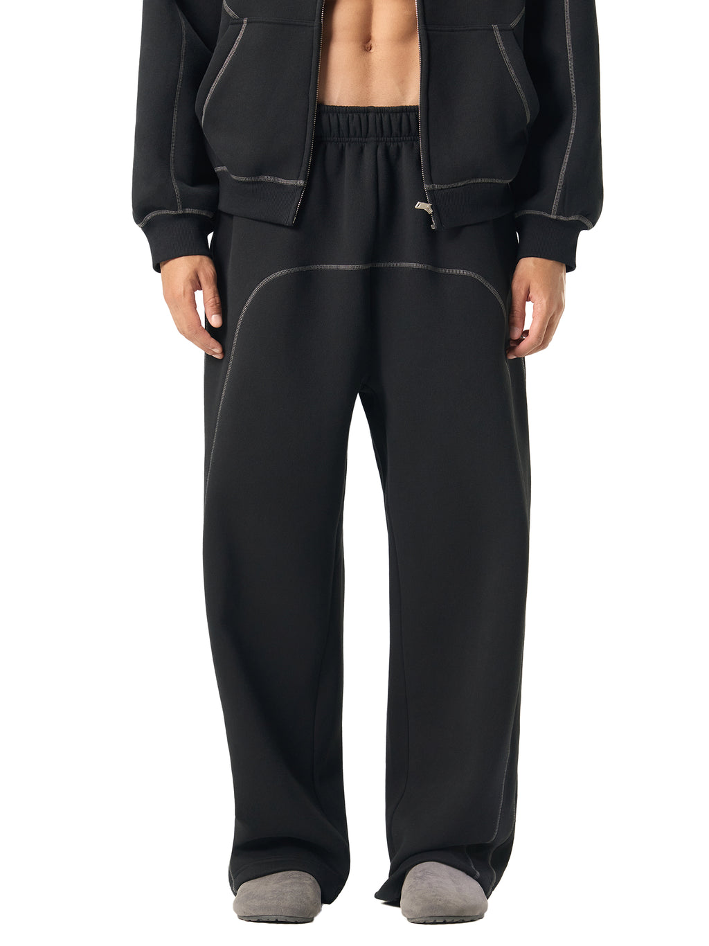 VAGORA Contrast-Stitched Fleece Sweatpants (350 GSM)