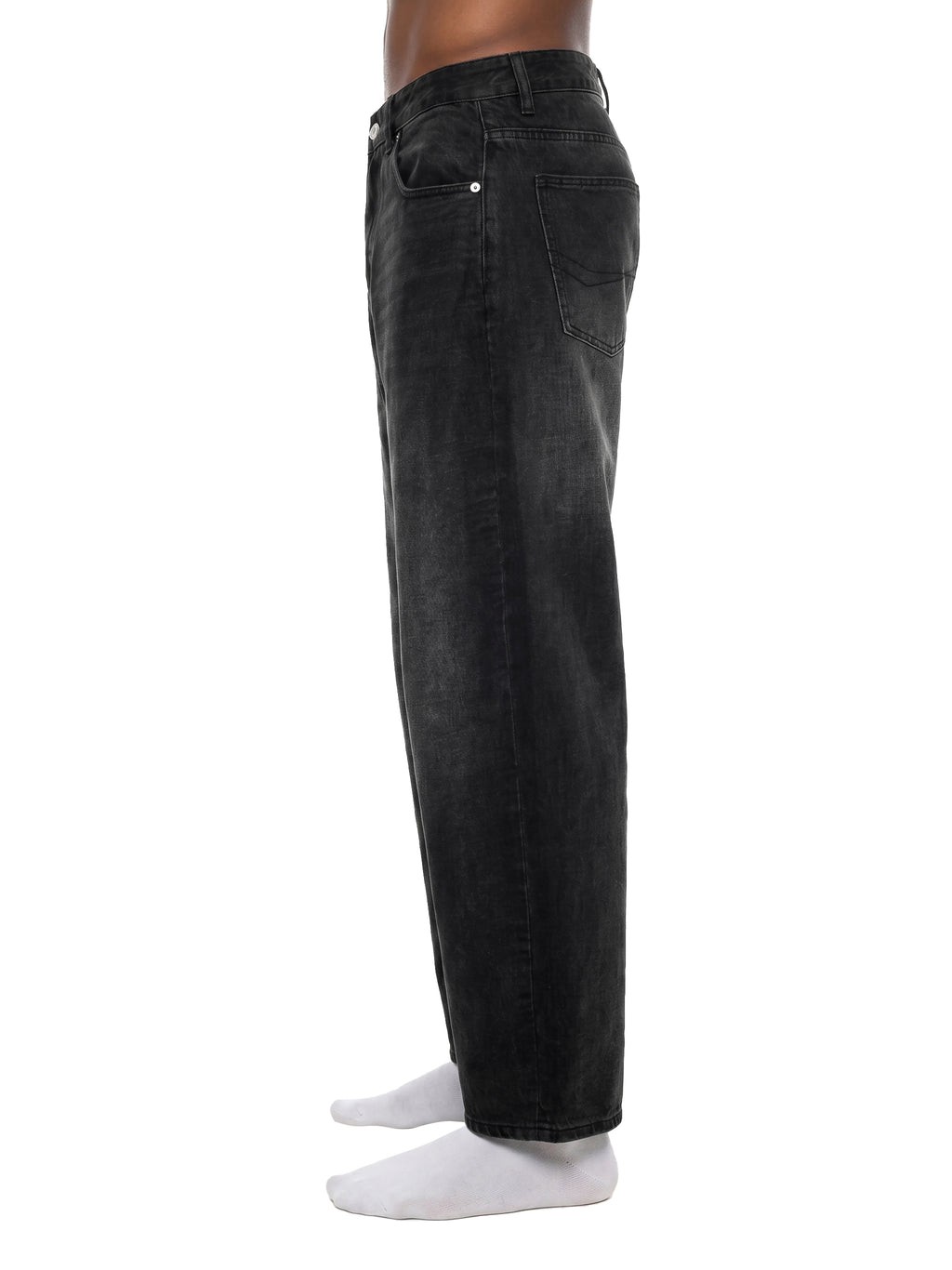 VAGORA Men's Sunfade Vintage Wash Barrel Leg Jeans (310 GSM)