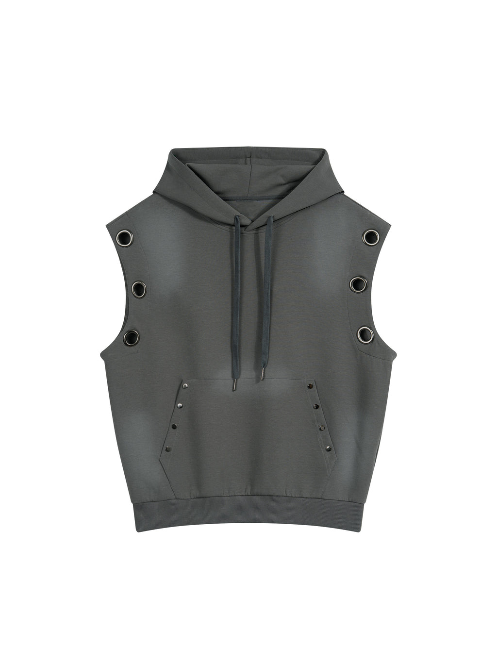 VAGORA Vintage Wash Sleeveless Hoodie