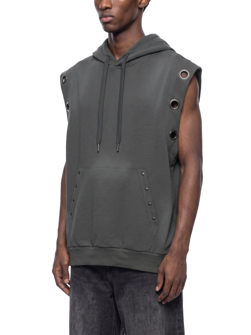 VAGORA Vintage Wash Sleeveless Hoodie