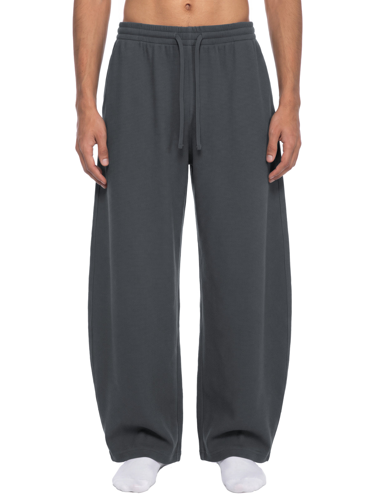 VAGORA Waffle Barrel Leg Sweatpants (360 GSM)