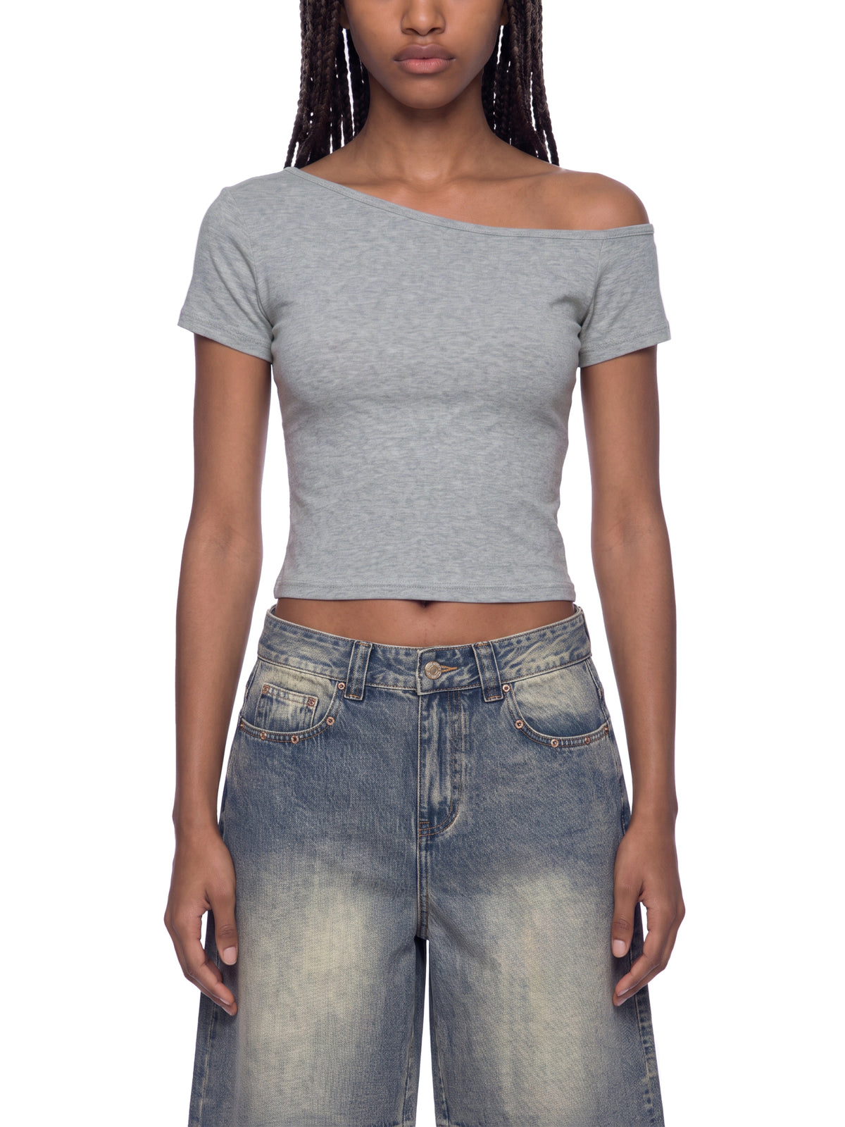 VAGORA WOMEN'S OFF-THE-SHOULDER SLIM TEE