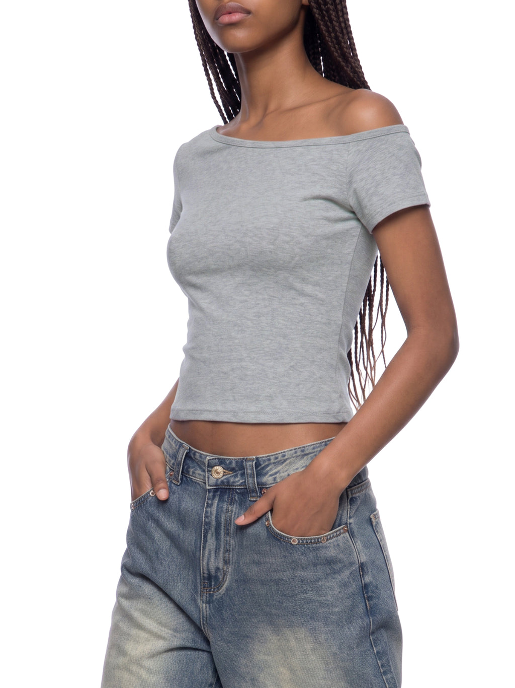 VAGORA WOMEN'S OFF-THE-SHOULDER SLIM TEE