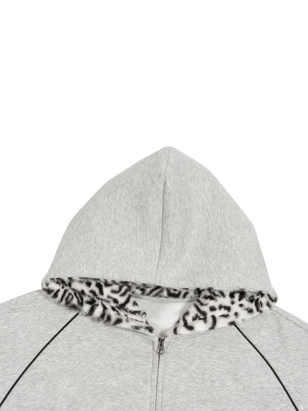 VAGORA Unisex Boxy Fleece Piping Full Zip Hoodie (305 GSM)
